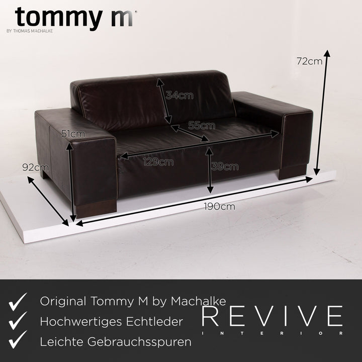 Tommy M by Machalke Leder Sofa Dunkelbraun Zweisitzer #13311