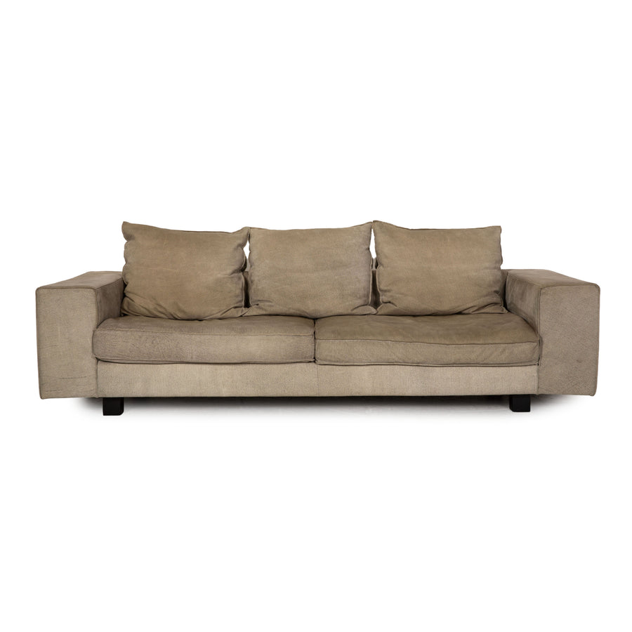 Tommy M by Machalke Maine Stoff Dreisitzer Grau Grün Sofa Couch