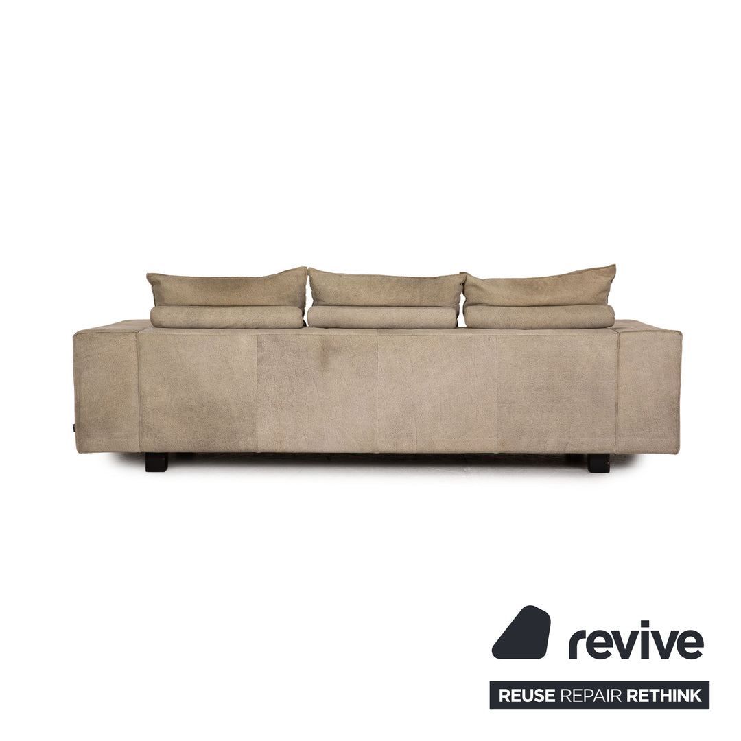 Tommy M by Machalke Maine Stoff Dreisitzer Grau Grün Sofa Couch