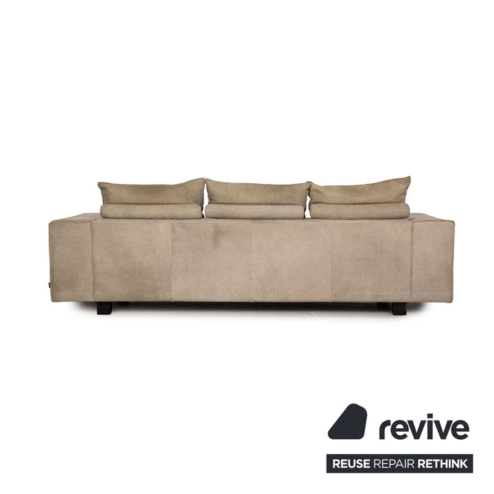 Tommy M by Machalke Maine Stoff Dreisitzer Grau Grün Sofa Couch