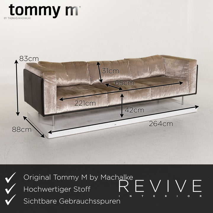 Canapé Tommy M by Machalke en tissu beige quatre places #12648