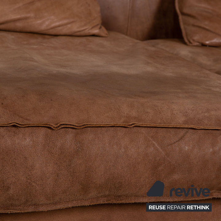 Tommy M Maine Viersitzer Leder Sofa Cognac Braun by Machalke  Couch
