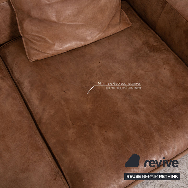Tommy M Maine Viersitzer Leder Sofa Cognac Braun by Machalke  Couch
