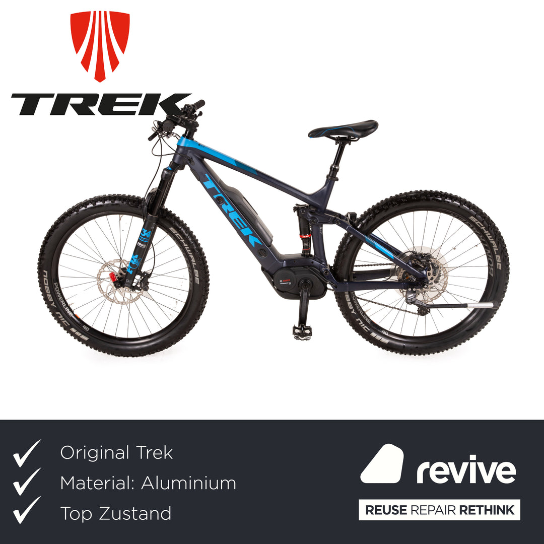 Trek POWERFLY FS 8 LT 2018 Aluminum Bicycle Electric Mountain Bike Blue RH M Fully