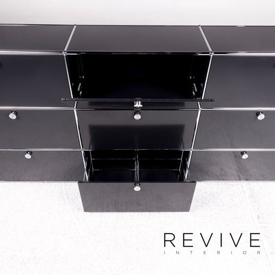 USM Haller Metall Chrom Sideboard Schwarz Büro Schrank #10125