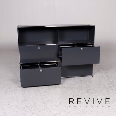 USM Haller Designer Metall Sideboard Regal Grau 4 Schubladen Set #10122