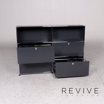 USM Haller Designer Metall Sideboard Regal Grau 4 Schubladen Set #10122