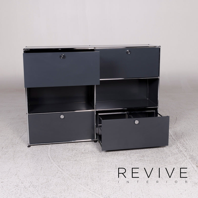 USM Haller Designer Metall Sideboard Regal Grau 4 Schubladen Set 