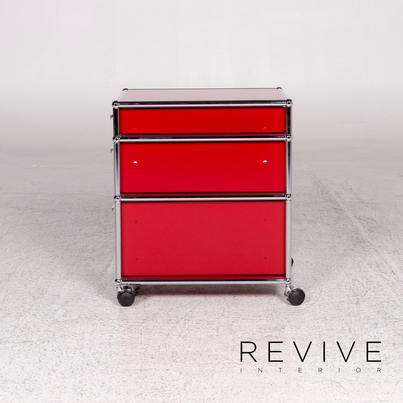 USM Haller Metall Regal Sideboard Rollcontainer 3 Schubladen Rot 