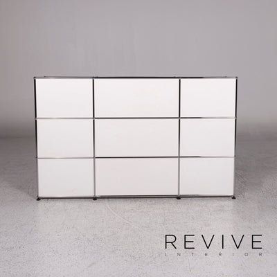 USM Haller Metall Weiß Sideboard Regal Chrom Büro Aufbewahrung #10127