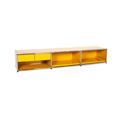 USM Haller Metall Lowboard Gelb Büromöbel Modular Sideboard #12534