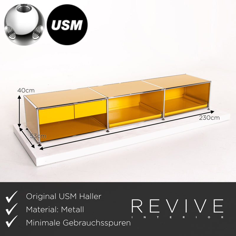 USM Haller Metall Lowboard Gelb Büromöbel Modular Sideboard 