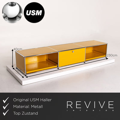 USM Haller Metall Lowboard Gelb Sideboard Büromöbel #12533