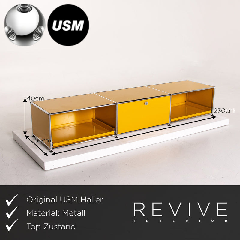 USM Haller Metall Lowboard Gelb Sideboard Büromöbel 