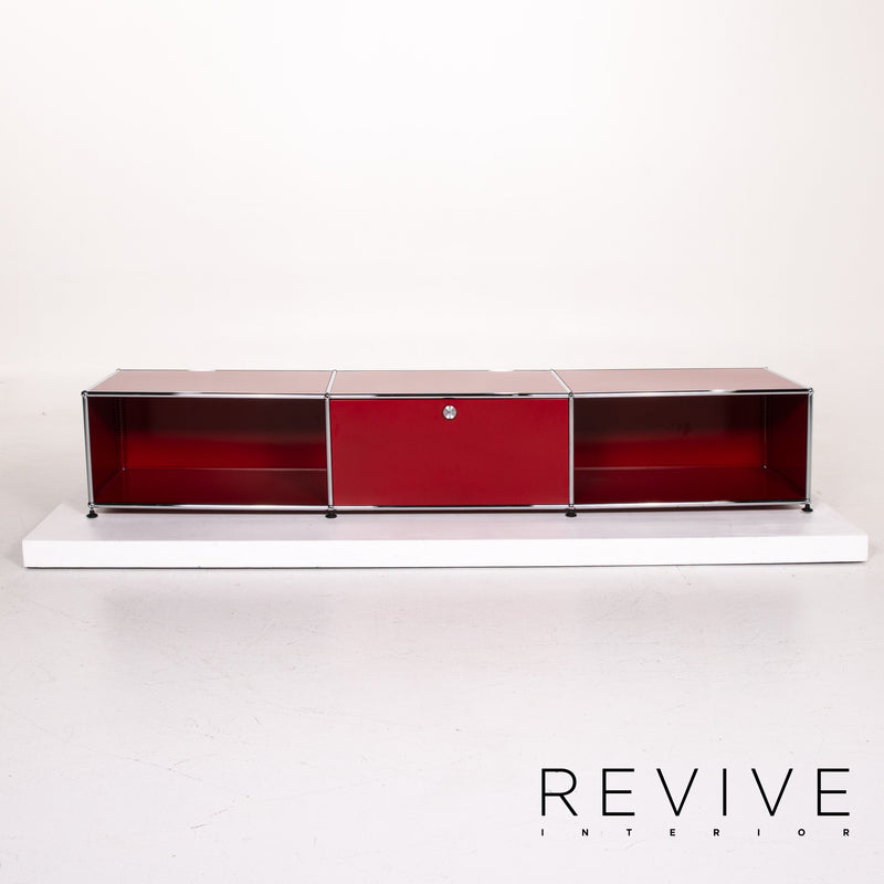 USM Haller Metall Lowboard Rot Sideboard TV Board Büromöbel 