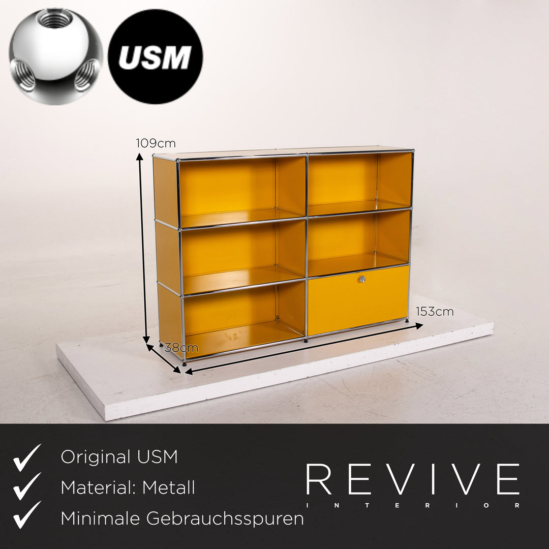USM Haller Metall Sideboard Gelb Regal Büromöbel #11873