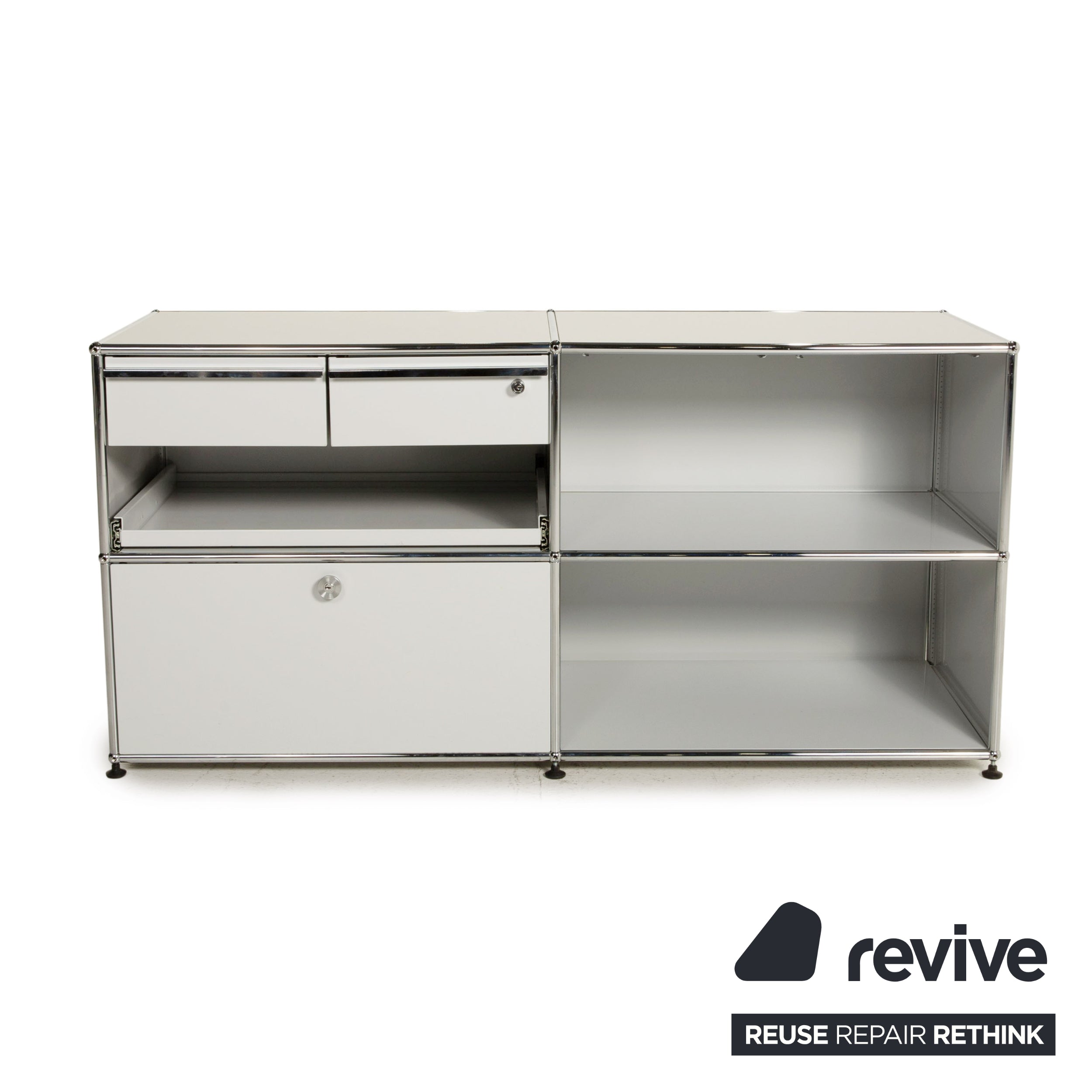 USM Haller l Box 750×350×175 色：Lグレー USM Haller Storage Unit with 3 Drawers, H 95 + 4 x W 75 x D