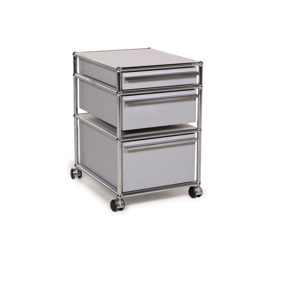 USM Haller metal sideboard gray roll container drawer compartment chrome office