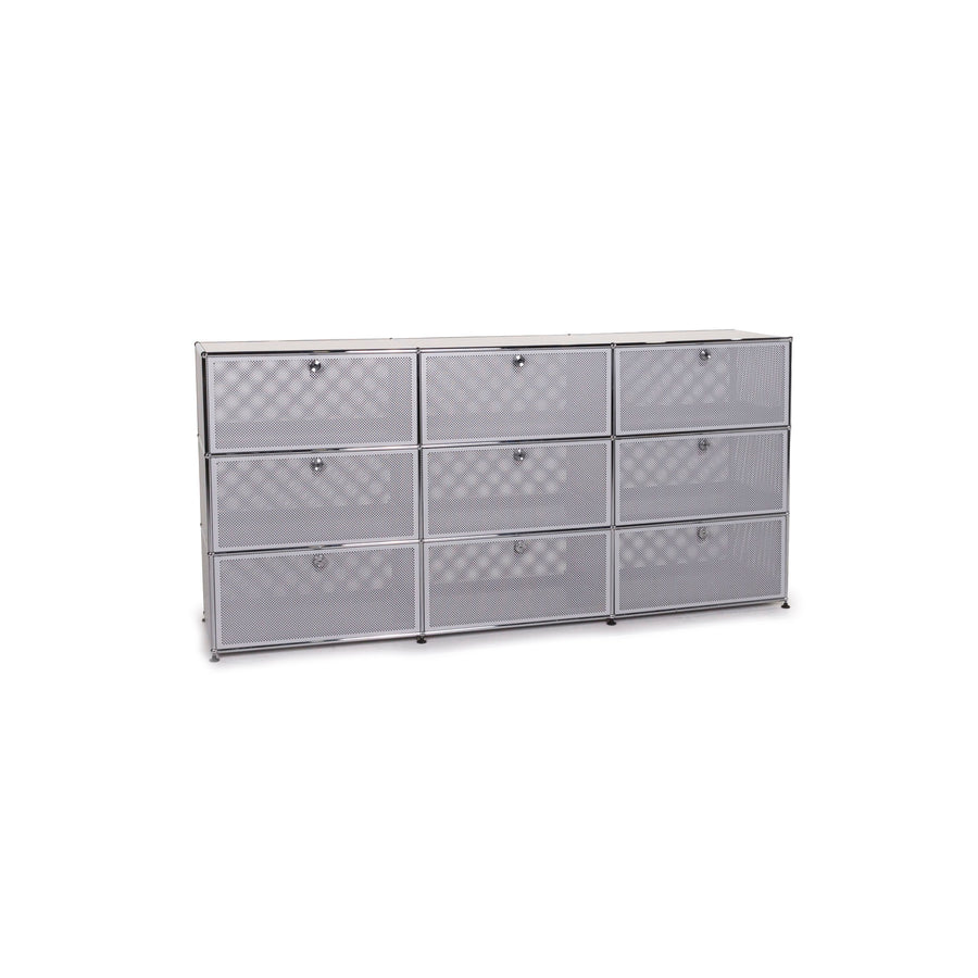 USM Haller Metall Sideboard Grau Silber Büro #12075