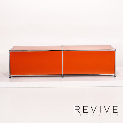 USM Haller Metall Sideboard Orange Büromöbel Lowboard Modular #12532