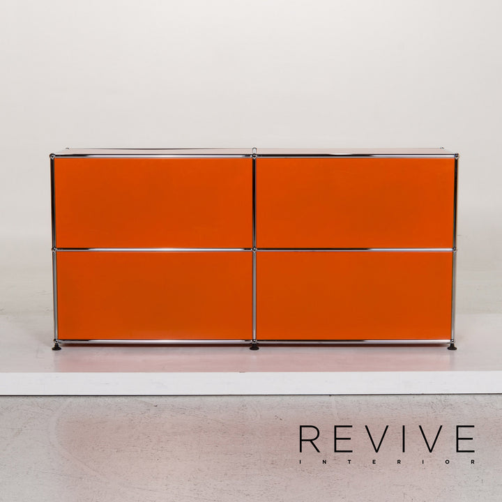 USM Haller Metal Sideboard Orange Office Furniture Shelf #11871