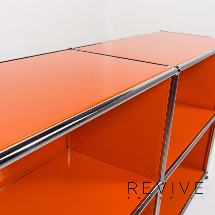 USM Haller Metall Sideboard Orange Büromöbel Regal #11871