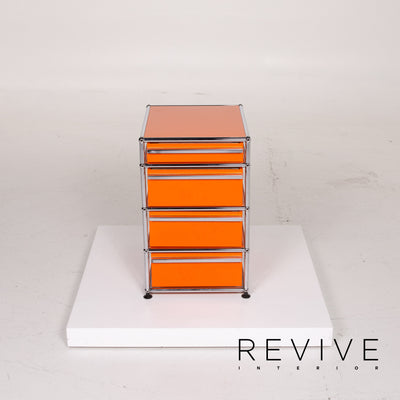 USM Haller Metall Sideboard Orange Container Chrom Büro #12285
