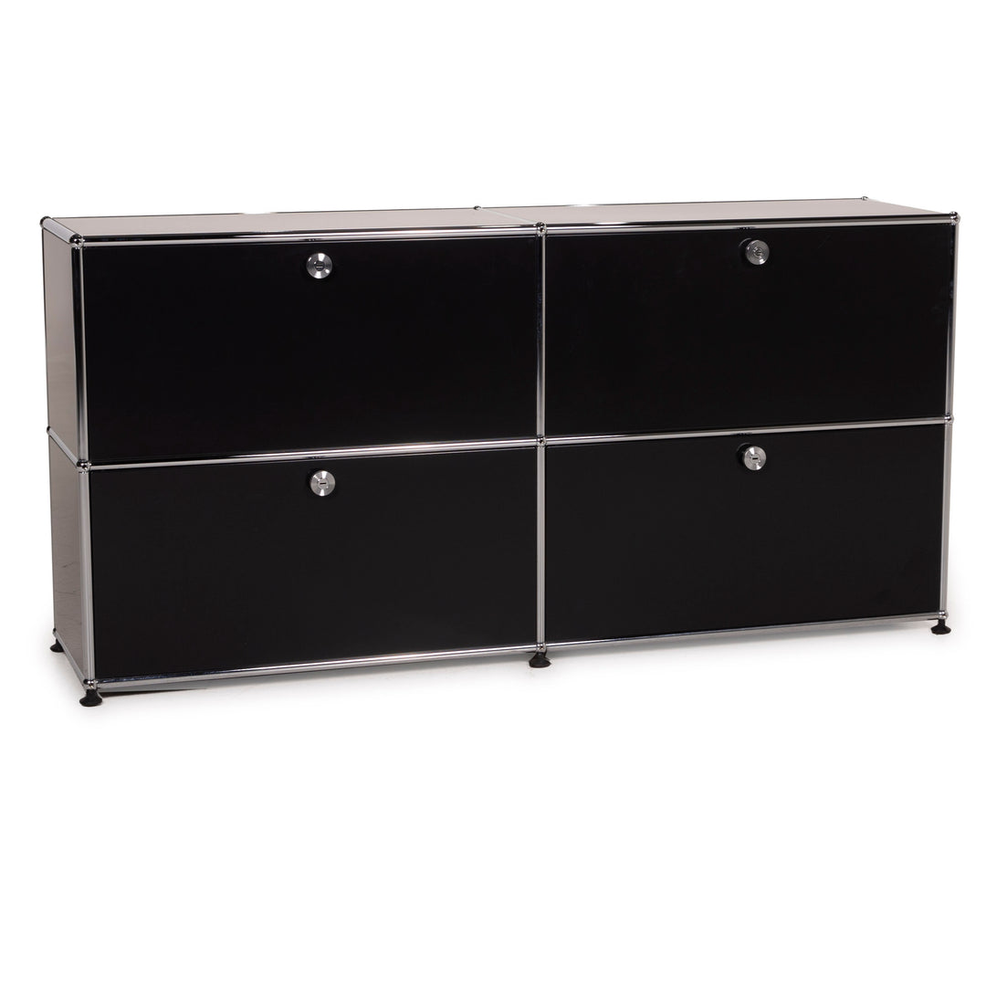 USM Haller Metal Sideboard Black Highboard Shelf Drawer Compartments Office