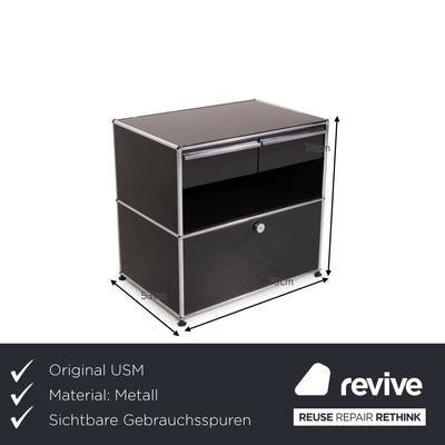 USM Haller Metall Sideboard Schwarz Highboard Schublade Regal Fach Büro