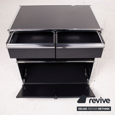 USM Haller Metall Sideboard Schwarz Highboard Schublade Regal Fach Büro