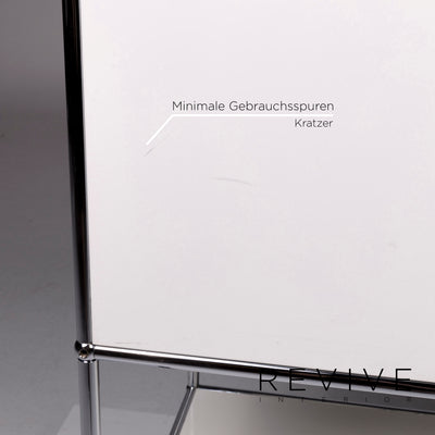 USM Haller Metall Sideboard Garnitur Weiß 2x Regal Chrom Büromöbel #10536