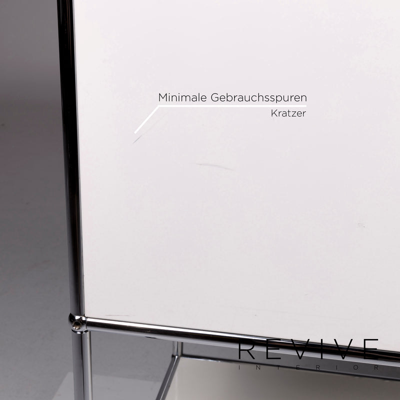 USM Haller Metall Sideboard Garnitur Weiß 2x Regal Chrom Büromöbel 