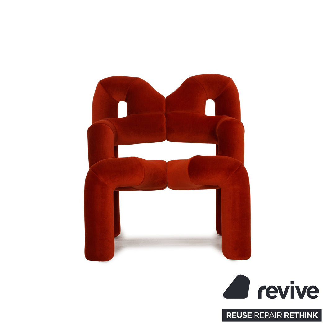 Varier Ekstrem Fabric Chair Red Modern Velvet