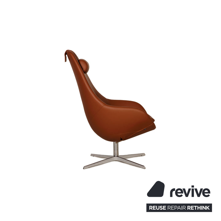 Varier cocoon leather armchair brown incl. stool function