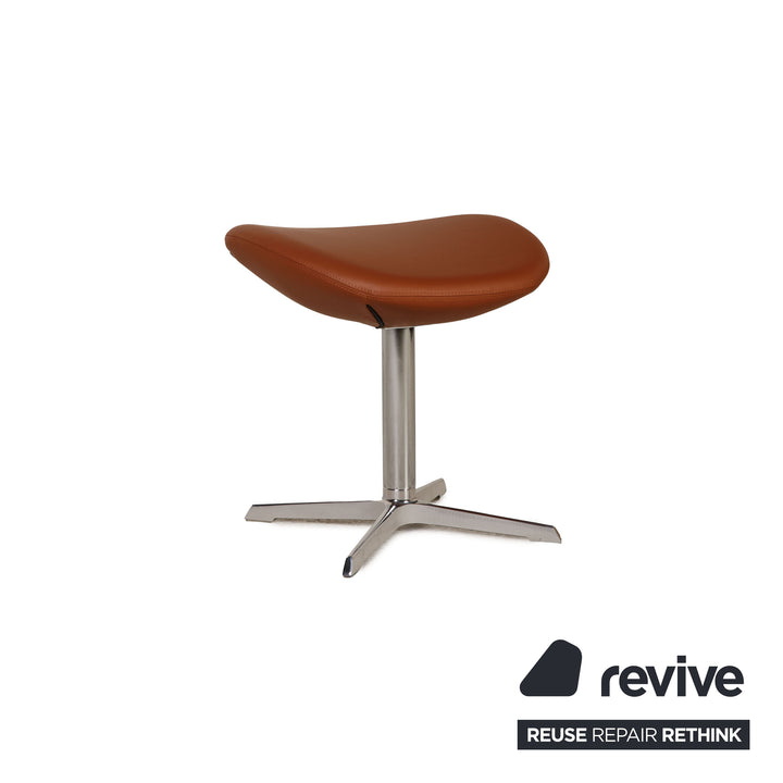 Varier cocoon leather armchair brown incl. stool function