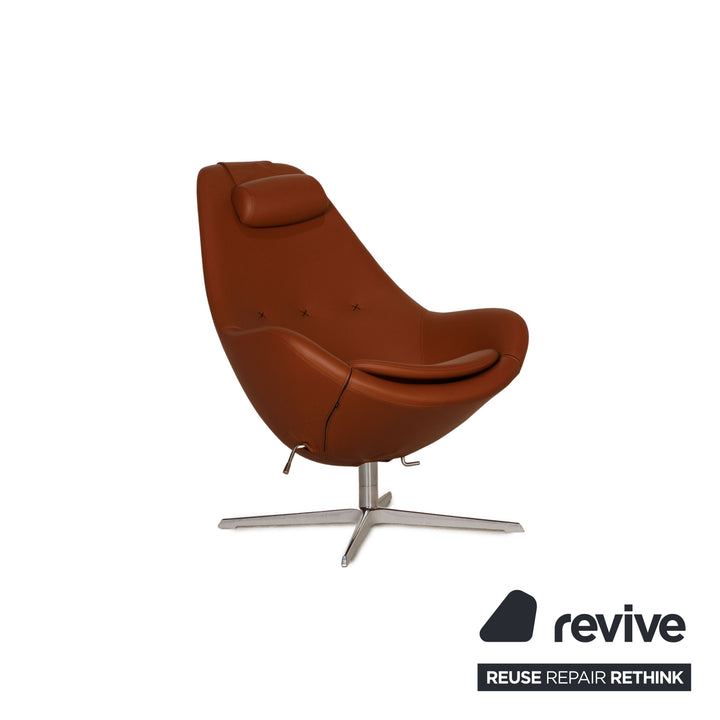 Varier cocoon leather armchair brown incl. stool function