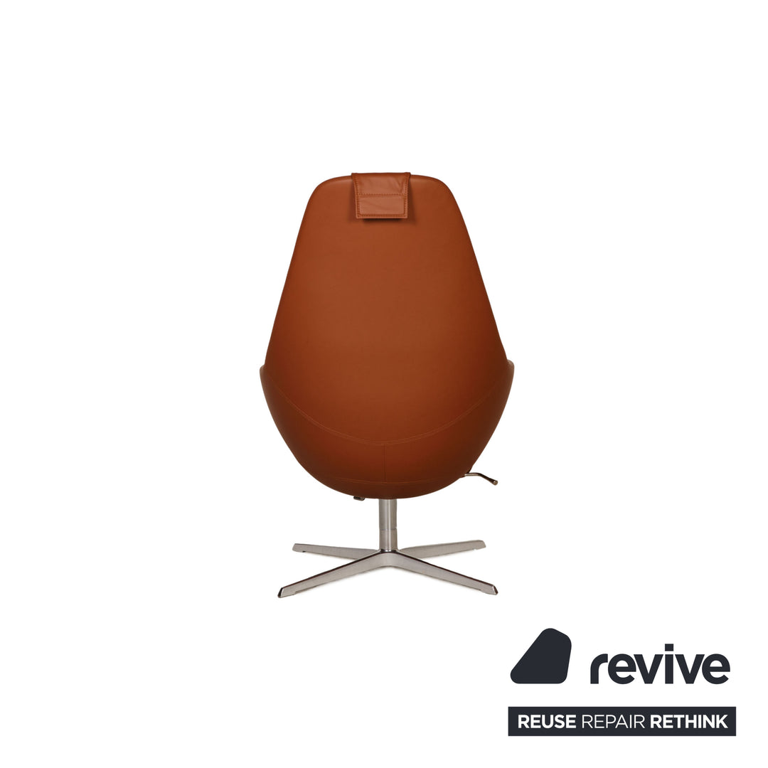 Varier cocoon leather armchair brown incl. stool function