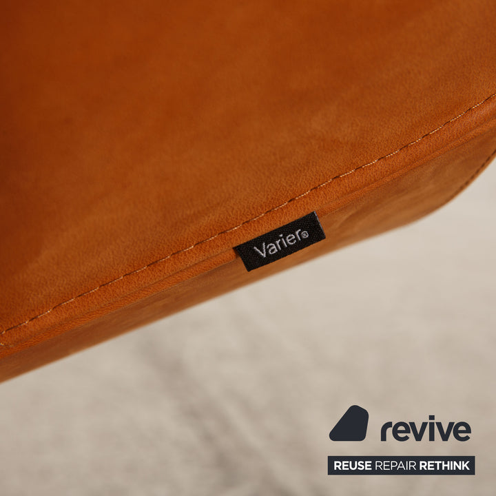 Varier Kokon Leder Sessel Cognac inkl. Hocker Funktion