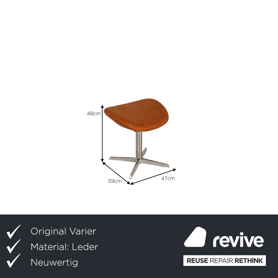 Varier Kokon Leder Sessel Cognac inkl. Hocker Funktion