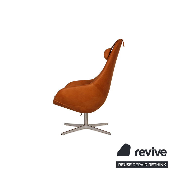 Varier Kokon Leder Sessel Cognac inkl. Hocker Funktion