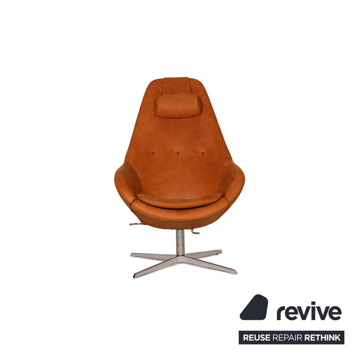 Varier Kokon Leder Sessel Cognac inkl. Hocker Funktion