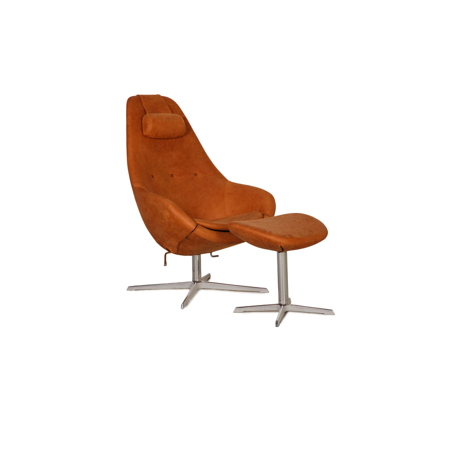 Varier Kokon Leder Sessel Cognac inkl. Hocker Funktion