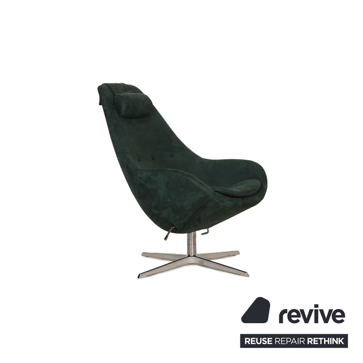 Varier Kokon Leder Sessel Garnitur Petrol inkl. Hocker Funktion