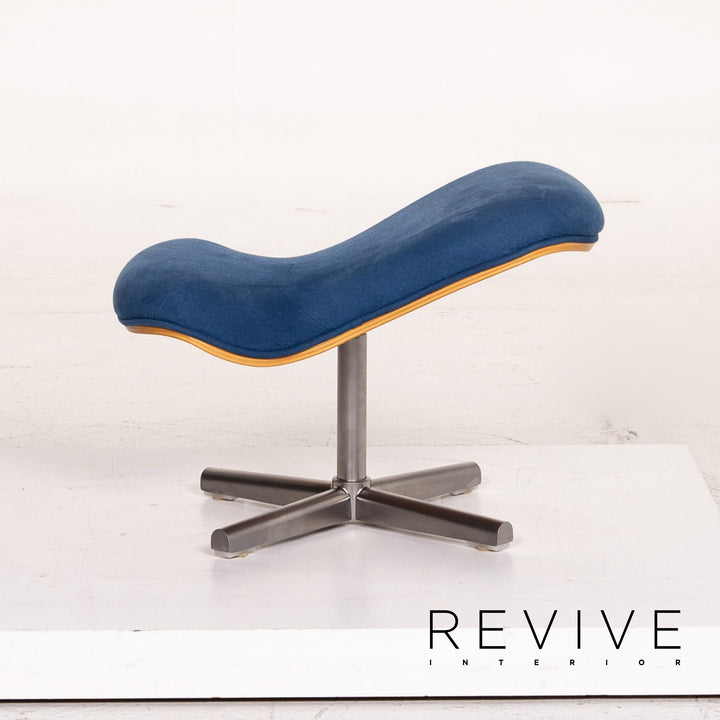 Variér Tok Fabric Wood Armchair Blue Dark Blue Feature Toshiyuki Kita #14791