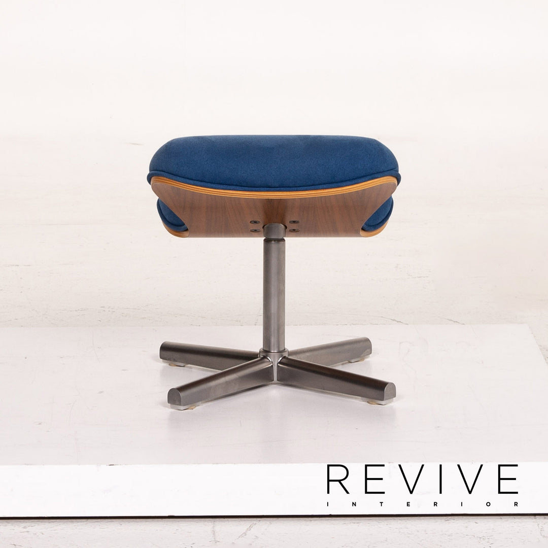 Variér Tok Fabric Wood Armchair Blue Dark Blue Feature Toshiyuki Kita #14791