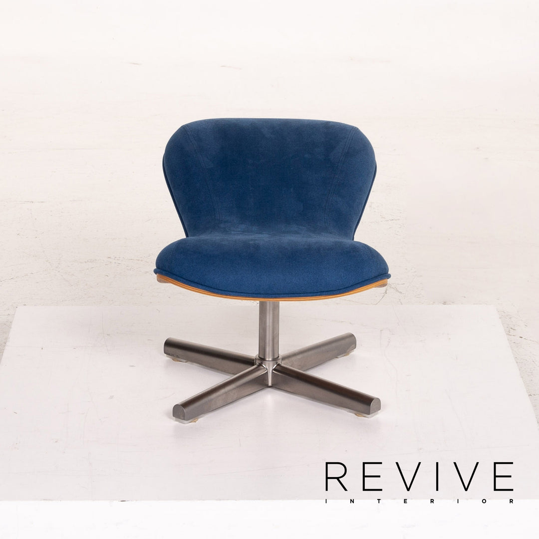 Variér Tok Fabric Wood Armchair Blue Dark Blue Feature Toshiyuki Kita #14791