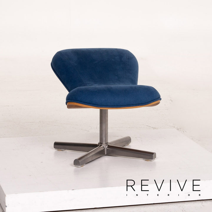 Variér Tok Fabric Wood Armchair Blue Dark Blue Feature Toshiyuki Kita #14791