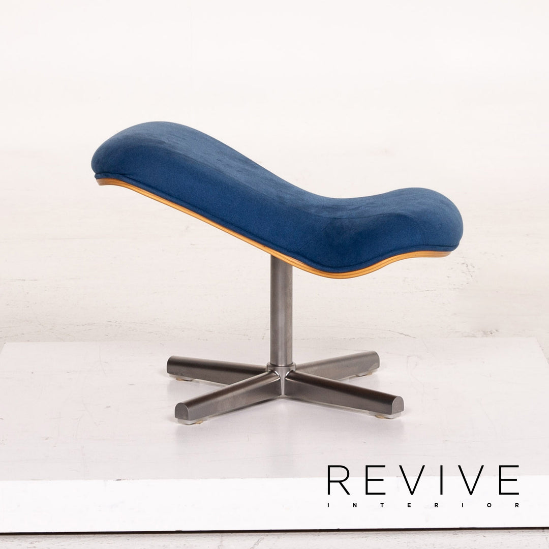 Variér Tok Fabric Wood Armchair Blue Dark Blue Feature Toshiyuki Kita #14791