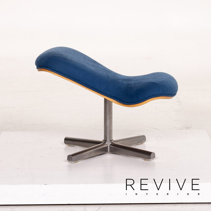 Variér Tok Fabric Wood Armchair Blue Dark Blue Feature Toshiyuki Kita #14791