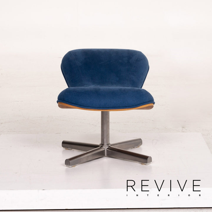 Variér Tok Fabric Wood Armchair Blue Dark Blue Feature Toshiyuki Kita #14791